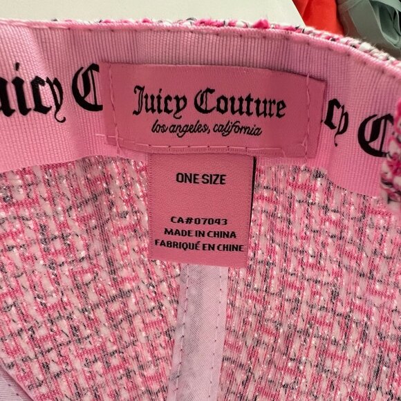 NWT Juicy Couture Pink Tweed Baseball Cap | Embroidered Logo | Adjustable - Picture 12 of 13